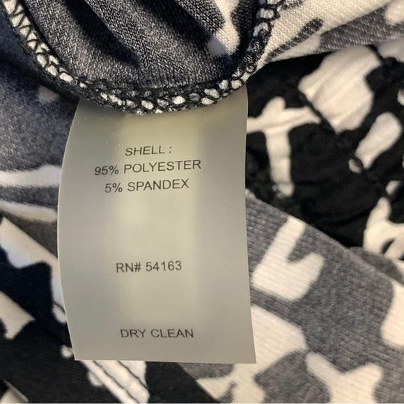 Calvin Klein Black White Abstract Sleeveless Jumpsuit - Picture 10 of 13